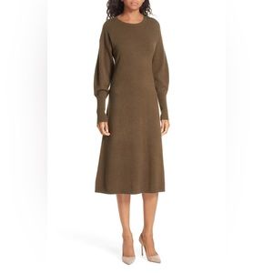 Nordstrom Signature Cashmere Blend Sweater Dress in Olive